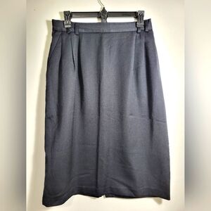 IC Isaacs vintage black pleated midi skirt women's  14   #2562